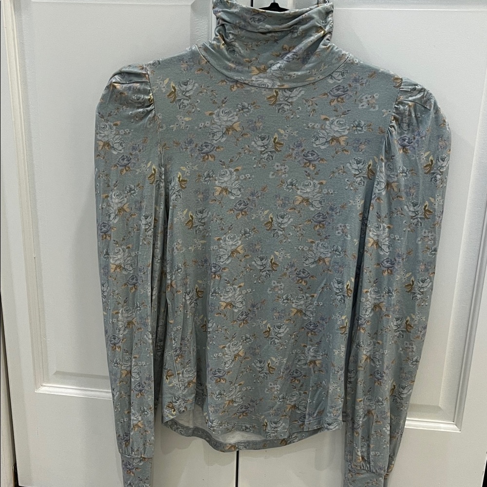 LoveShackFancy Vienna Floral Turtleneck - sz XS